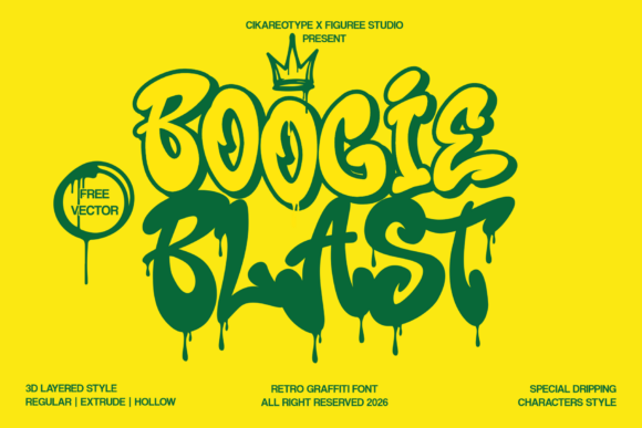 Boogie Blast: Energize Your Designs with Retro Graffiti Style