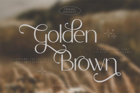 Discover the Elegant Golden Brown Sans Serif Typeface