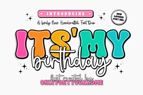 Discover the Joyful It's My Birthday Font Duo