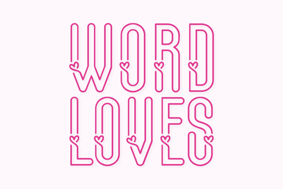 Discover the Playful Charm of the Word Loves Typeface