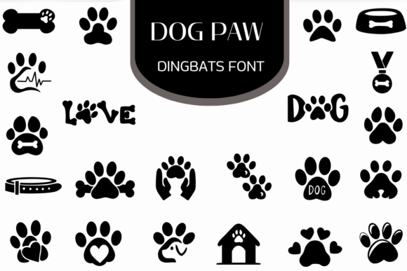 Dog Paw Font: A Playful Touch for Creative Projects
