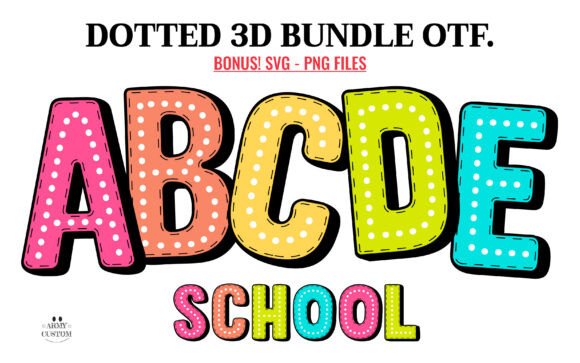 Dotted 3D Rainbow: A Playful Color Font for Joyful Designs