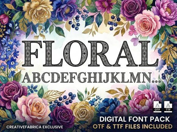 Floral: A Decorative Display Typeface for Impactful Designs