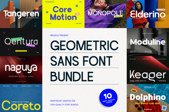 Geometric Sans Bundle: Clean Fonts for Modern Design