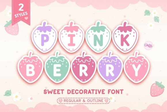 Pink Berry: A Sweet Strawberry Font Duo