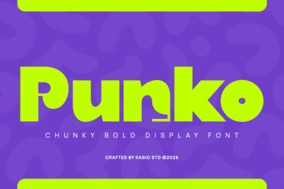 Punko: The Bold Display Font for Energetic Designs