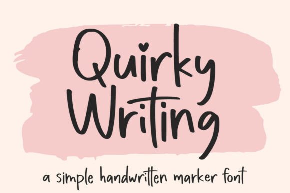Quirky Writing: A Bold Handwritten Font for Creative Projects