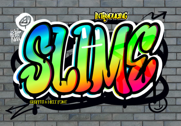 Slime: Bold Graffiti Font for Street Art Designs