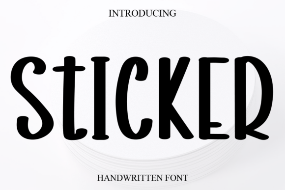 Sticker: A Sweet and Cursive Handwritten Font