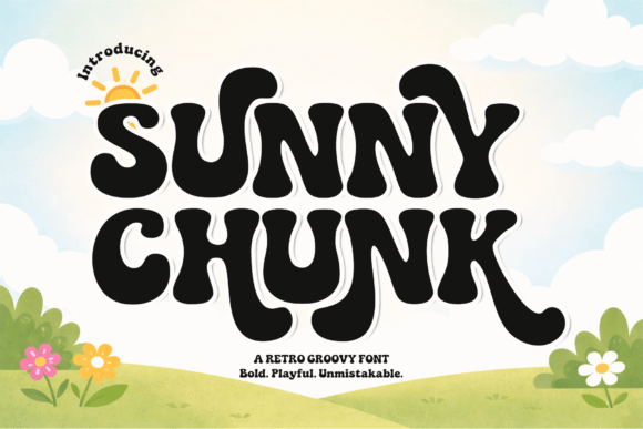 Sunny Chunk: A Retro Groovy Font for Bold Designs