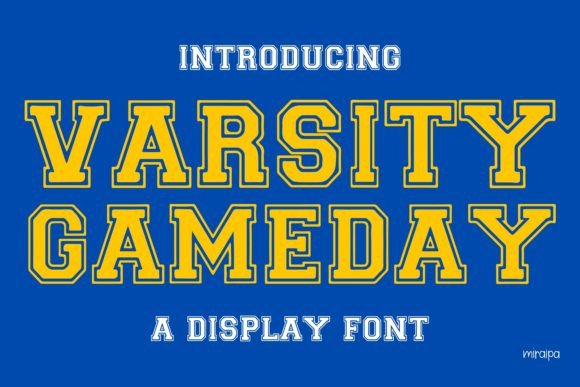 Varsity Gameday: A Bold Display Font for Impactful Designs