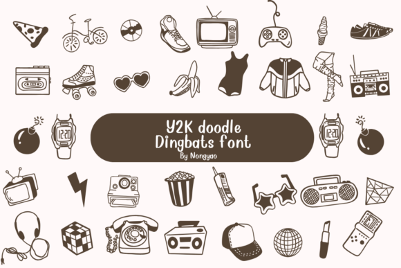 Y2k Doodle: Playful Fonts for Modern Design